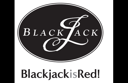 Blackjack Logo BW Reversedis red